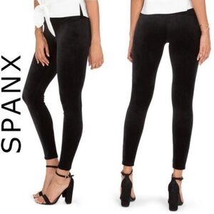 NWT Spanx Black Velvet Leggings